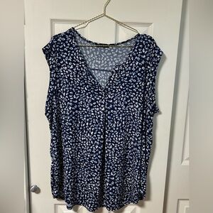 Papermoon Blue and White Patterned Blouse